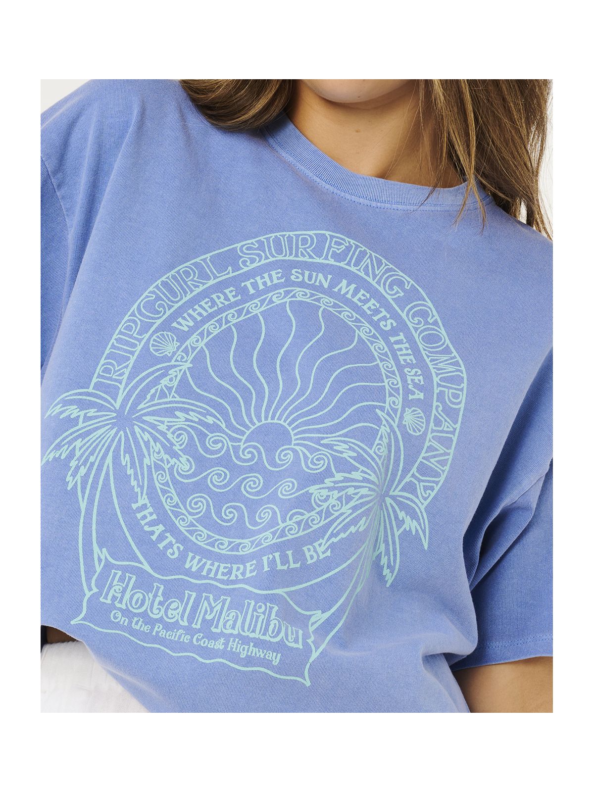 Koszulka damska RIP CURL Hotel Malibu Heritage Tee niebieska