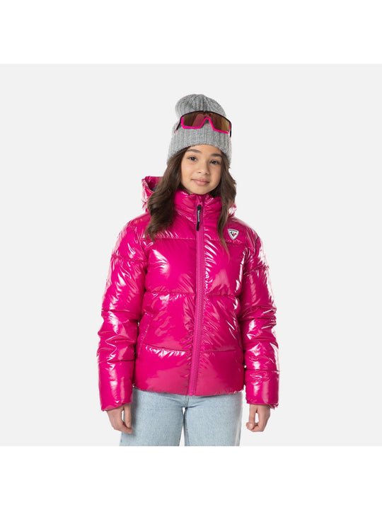 Kurtka zimowa dziewczęca Rossignol Puffy Shiny Rip-Stop Jkt różowy - Adventure Sports
