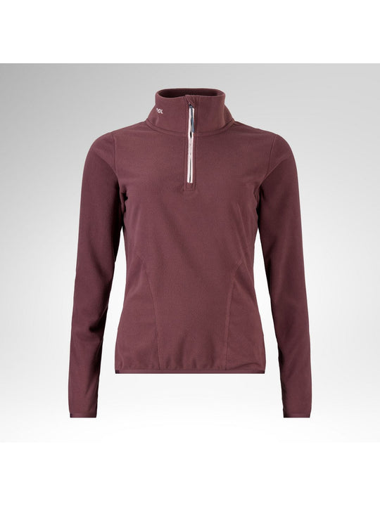Bluza damska ROSSIGNOL W Quarter Zip Polar Fleece bordowa
