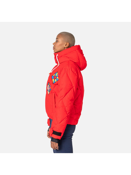 Kurtka puchowa narciarska Rossignol W Lumy Down Bomber Jkt czerwony - Adventure Sports
