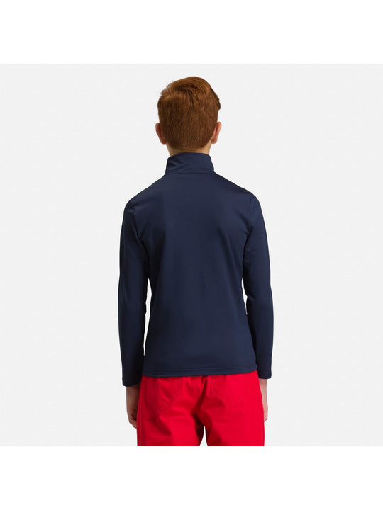 Bluza narciarska chłopięca Rossignol Boy 1/2 Zip Warm Stretch granatowy - Adventure Sports
