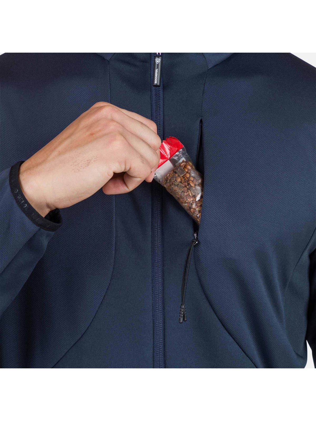 Bluza narciarska męska Rossignol Diretta Fleece Fz granatowa - Adventure Sports