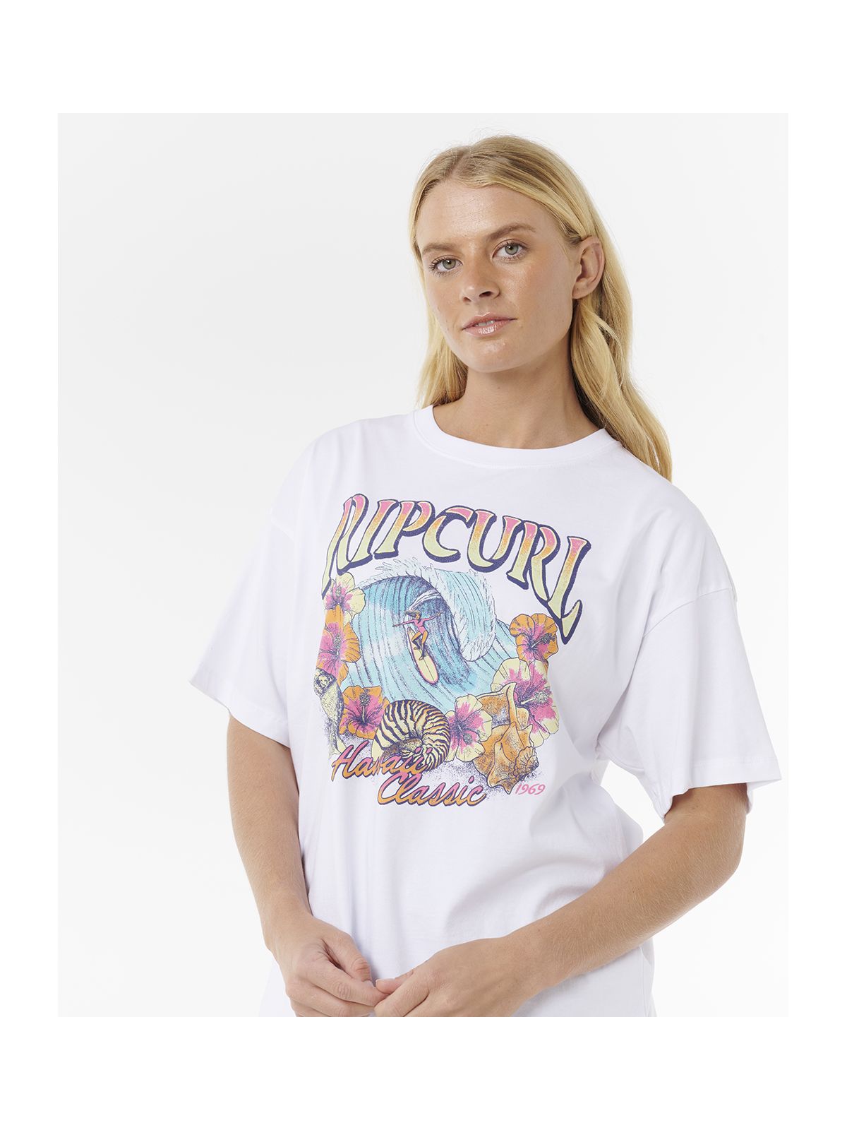 Koszulka RIP CURL HAWAII CLASSIC HERITAGE TEE biała