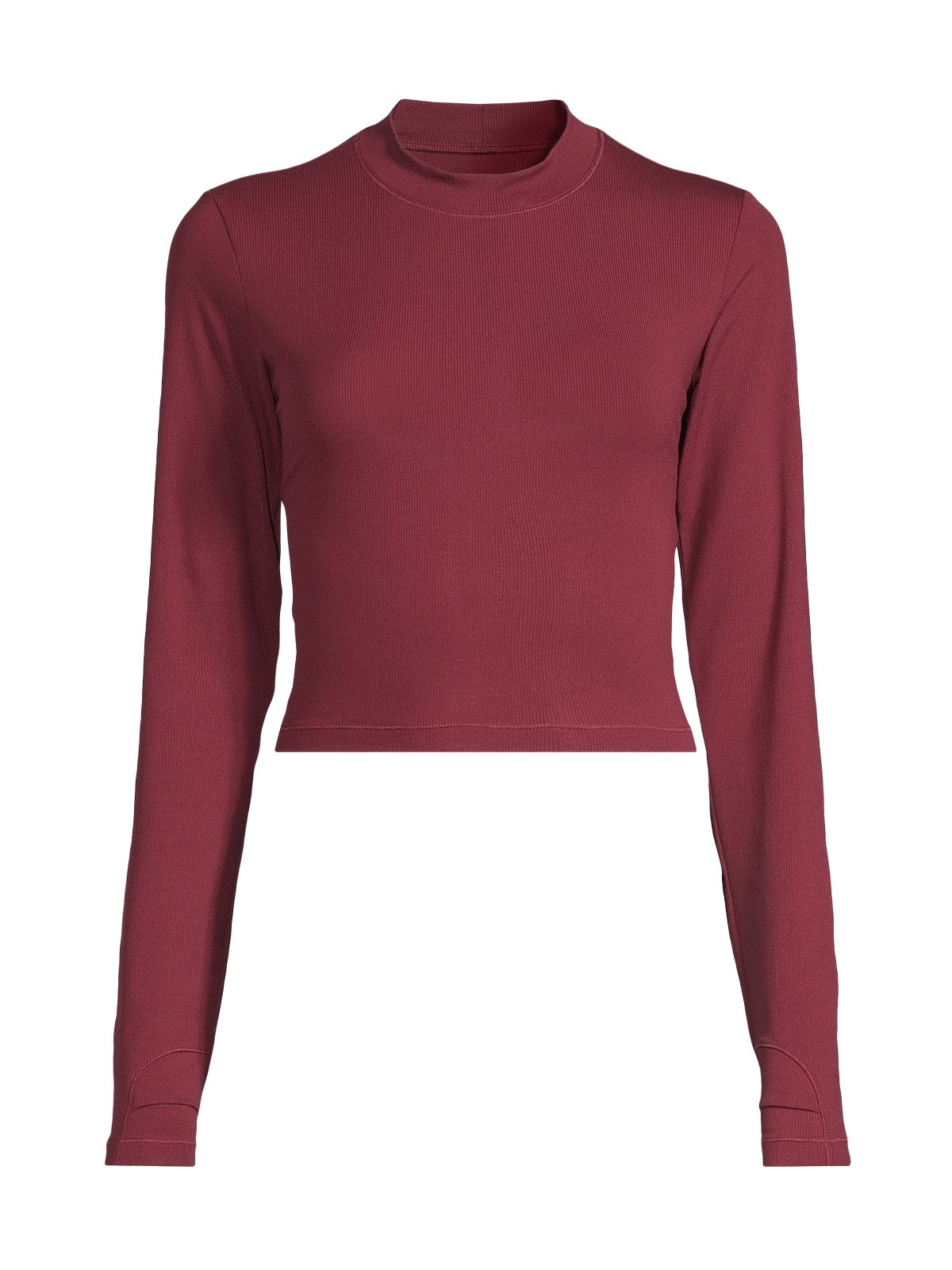 Koszulka CASALL Soft Rib Mock Neck Long Sleeve czerwony - Adventure Sports