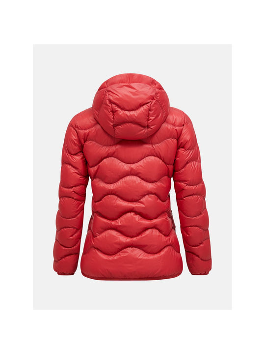 Kurtka lekka puchowa damska Peak Performance W Helium Down Hood Jacket czerwony - Adventure Sports
