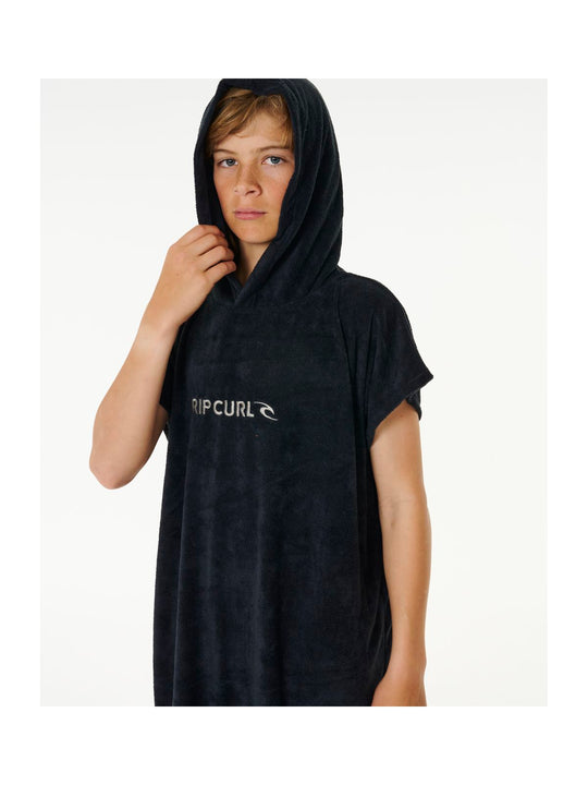 Poncho RIP CURL Brand Hooded Towel Boy czarny - Adventure Sports
