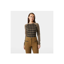 Koszulka damska HELLY HANSEN W Lifa Merino Midweight Graphic Crew kolor brązowy
