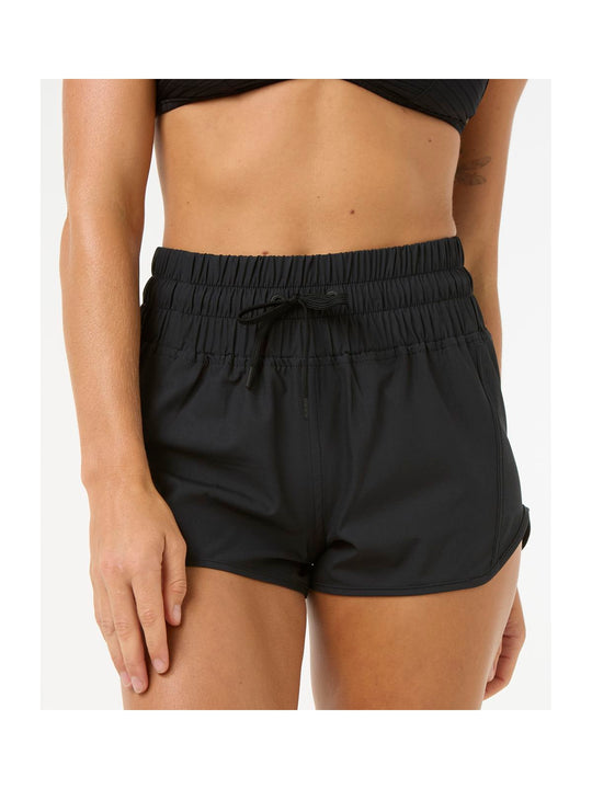 Szorty kąpielowe damskie RIP CURL High Waist Retro Volley 3" czarne
