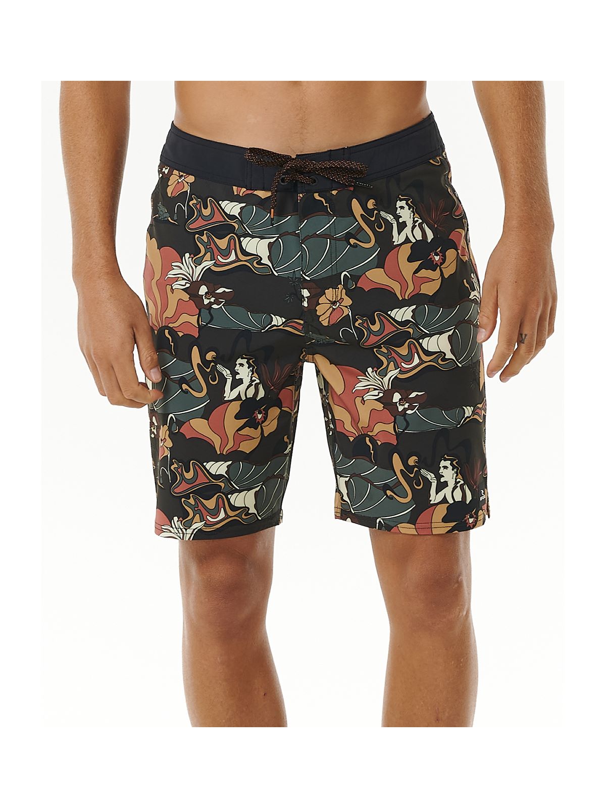 Boardshorty RIP CURL Mirage Postcards czarny - Adventure Sports
