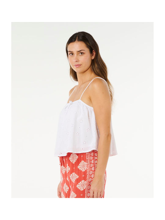 Koszulka damska RIP CURL Oasis Broderie Top biała
