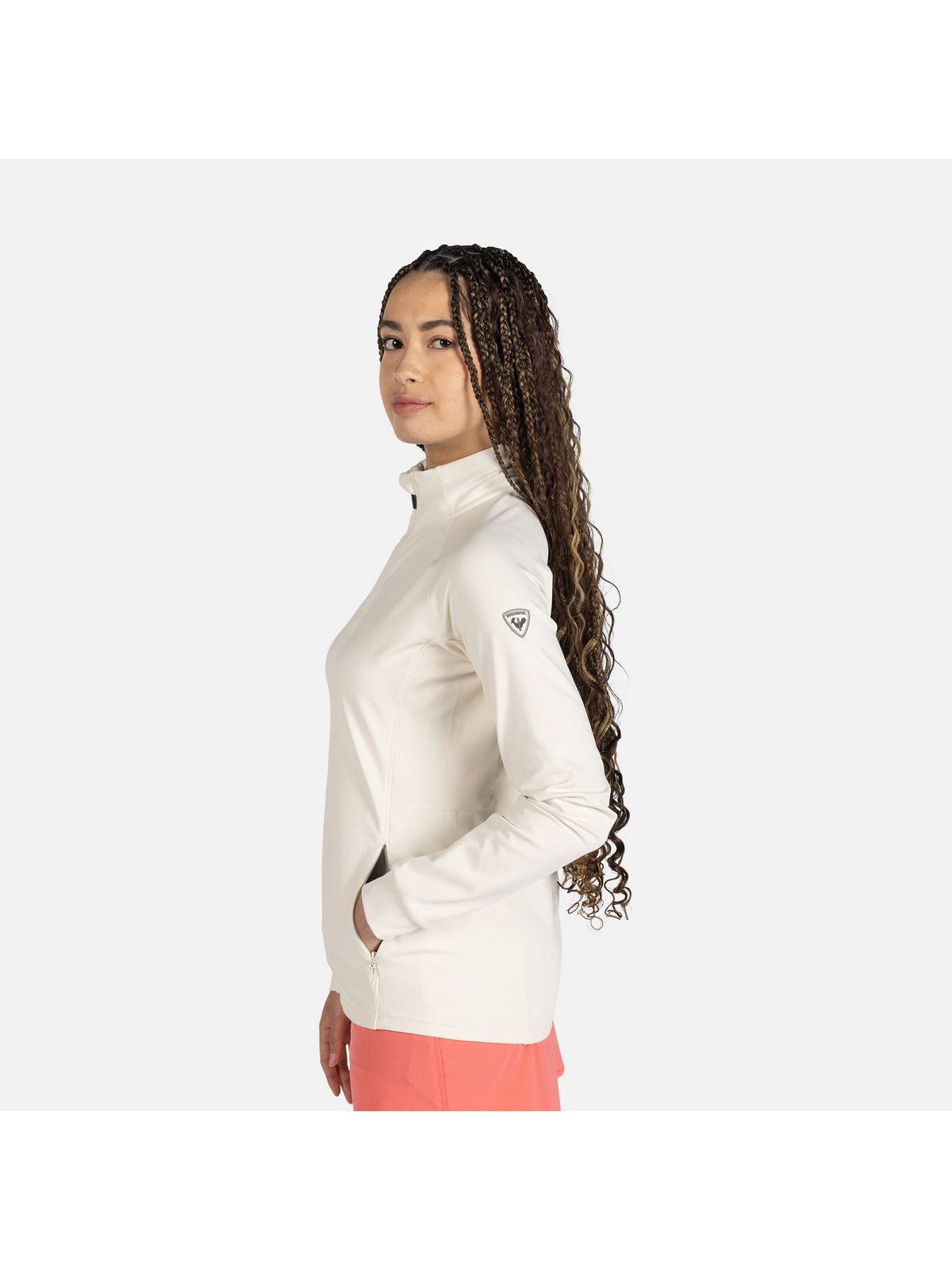 Bluza damska ROSSIGNOL W Mid Layer Thin biała