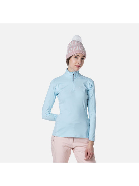 Koszulka teroaktywna damska Rossignol W Classique 1/2 Zip niebieski - Adventure Sports
