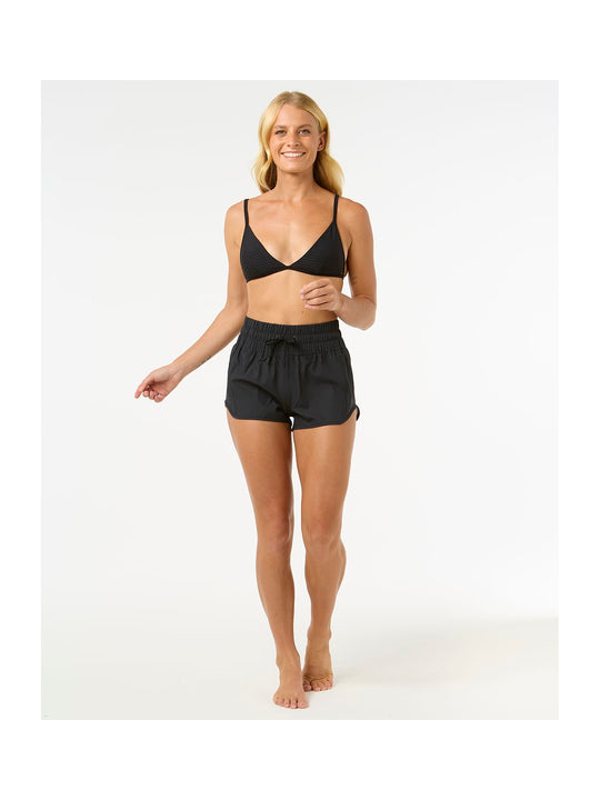 Szorty kąpielowe damskie RIP CURL High Waist Retro Volley 3" czarne
