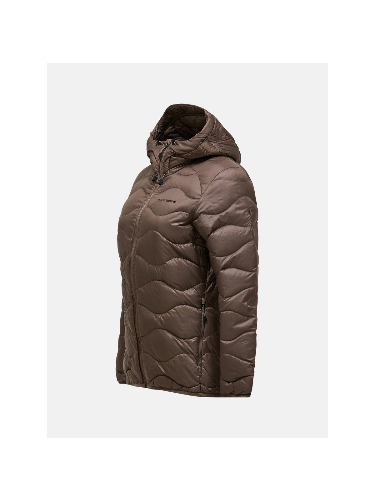 Kurtka puchowa damska PEAK PERFORMANCE Helium Down Hood Jacket brązowa