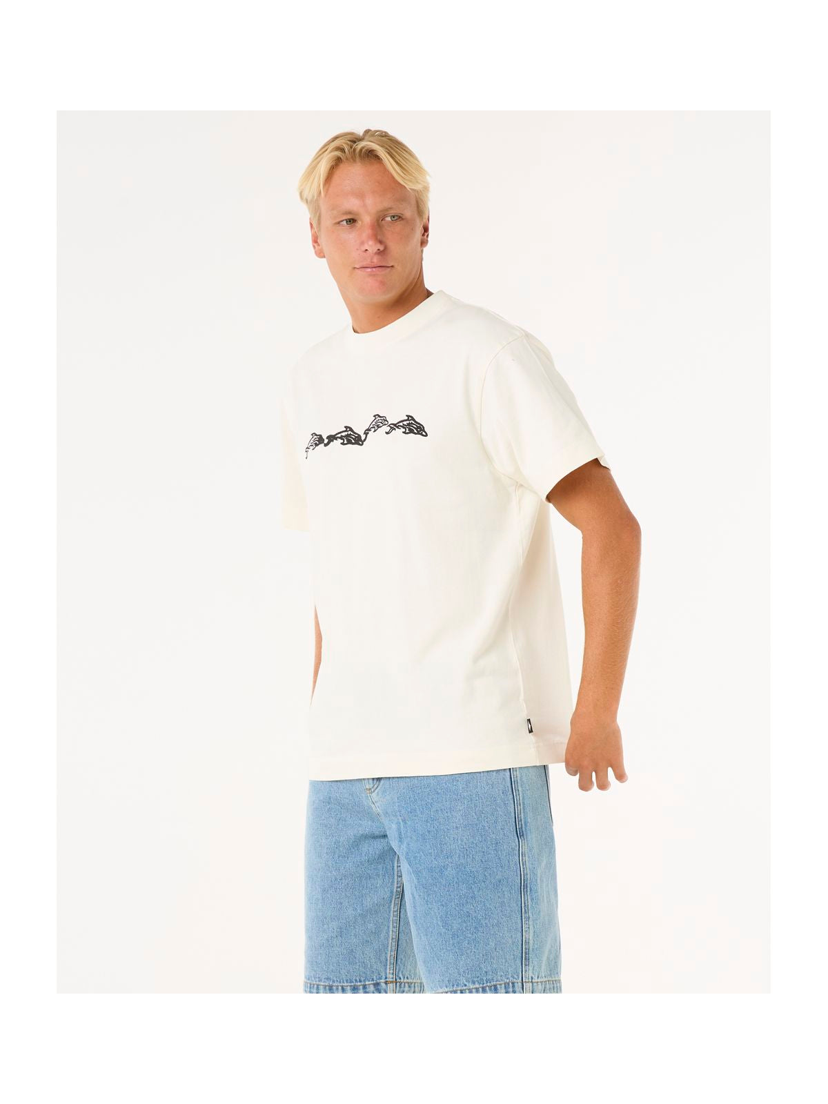 Koszulka RIP CURL Raw Energy Dolphin Tee biały