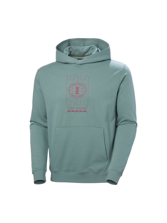 Bluza dresowa męska HELLY HANSEN Core Graphic Sweat Hoodie zielony - Adventure Sports
