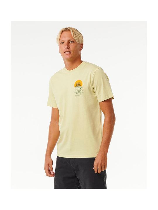 Koszulka RIP CURL Keep On Trucking Tee żółty - Adventure Sports
