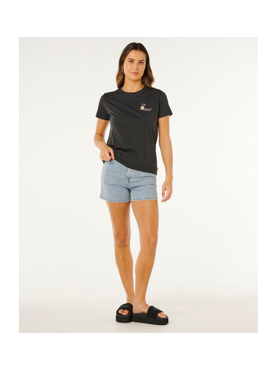 Koszulka damska RIP CURL Tide Line Standard Tee czarna
