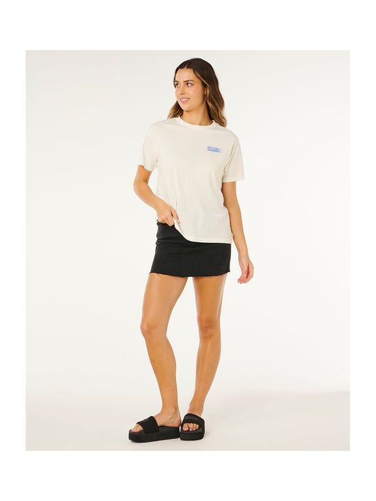 Koszulka damska RIP CURL Ocean Break Relaxed Tee beżowa
