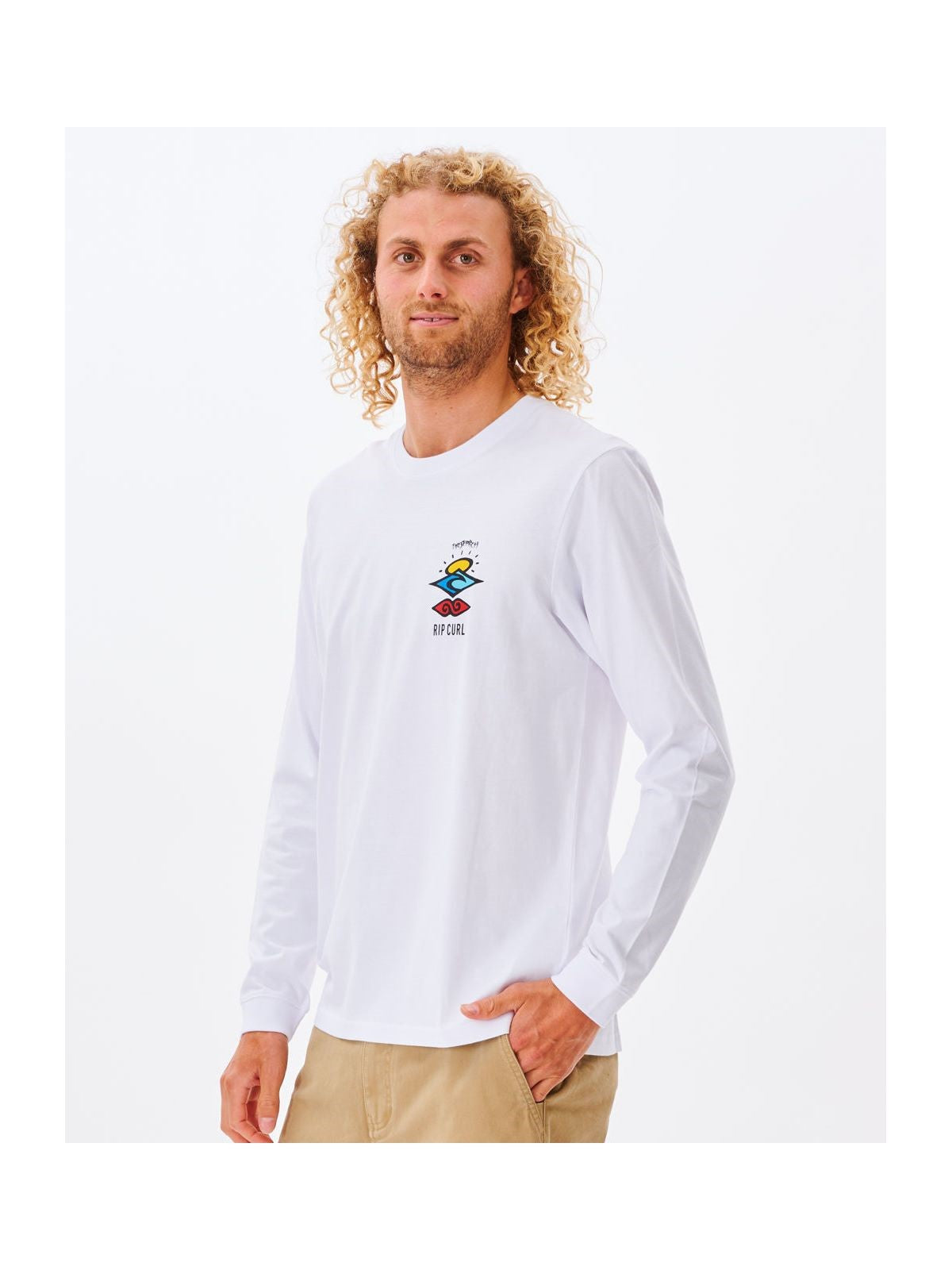Koszulka RIP CURL Search Icon L/S Tee biały - Adventure Sports