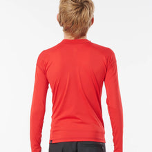 Lycra RIP CURL Corps L/S Rash Vest -Boy czerwony
