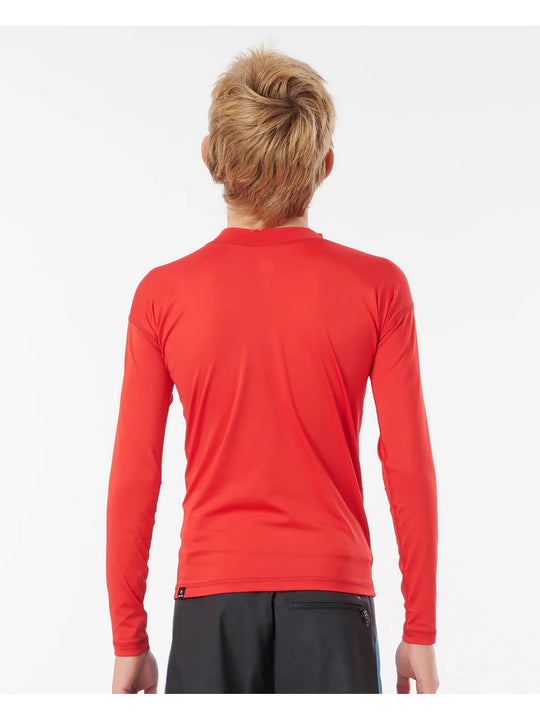 Lycra RIP CURL Corps L/S Rash Vest -Boy czerwony
