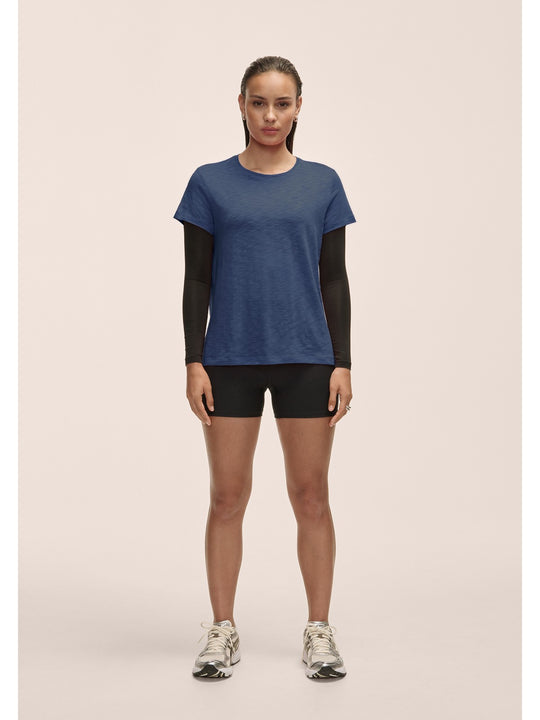 Koszulka treningowa damska CASALL Soft Texture Tee kolor niebieski
