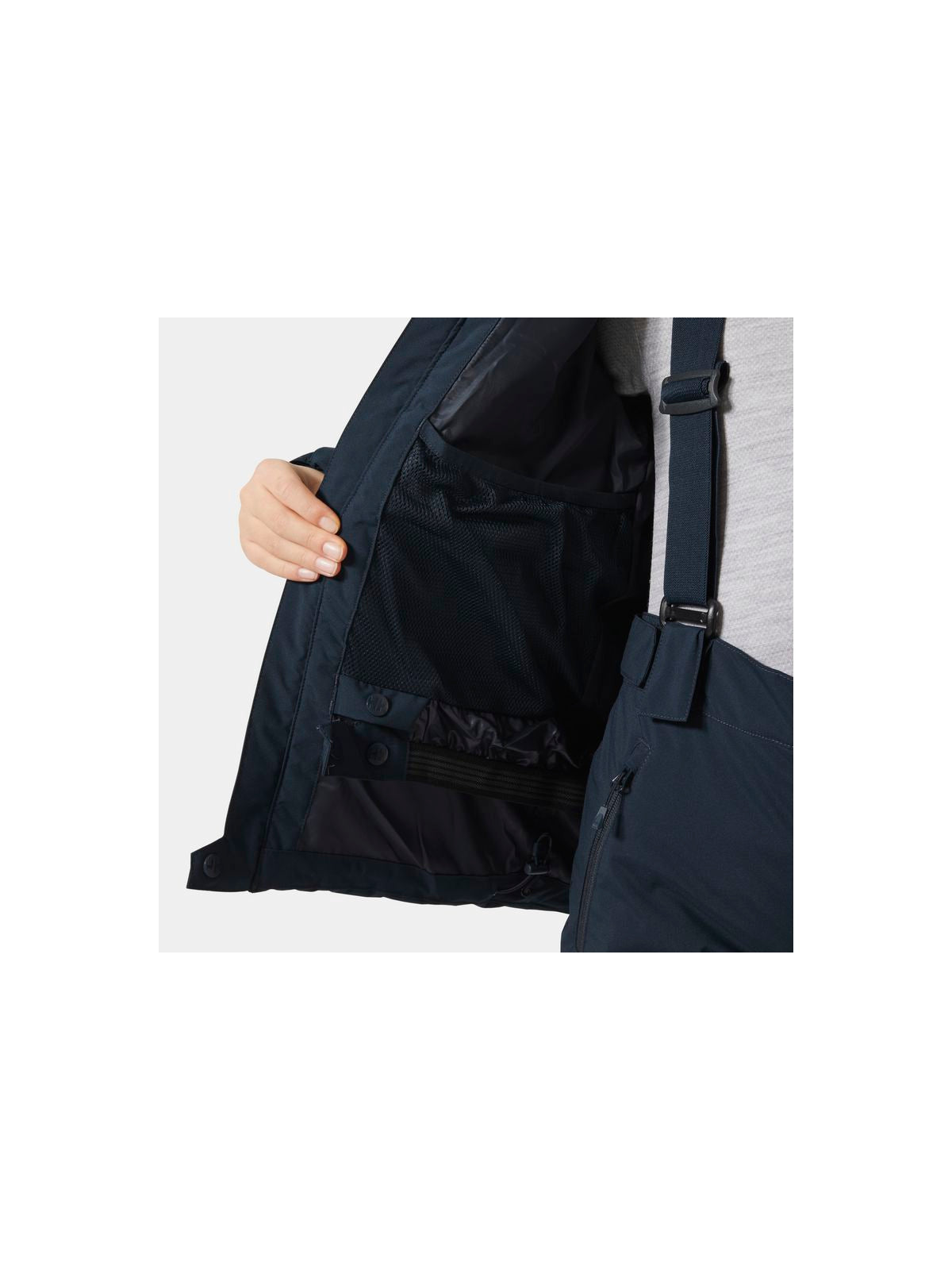 Kurtka narciarska dziecięca HELLY HANSEN Jr Cyclone Jacket kolor granatowy