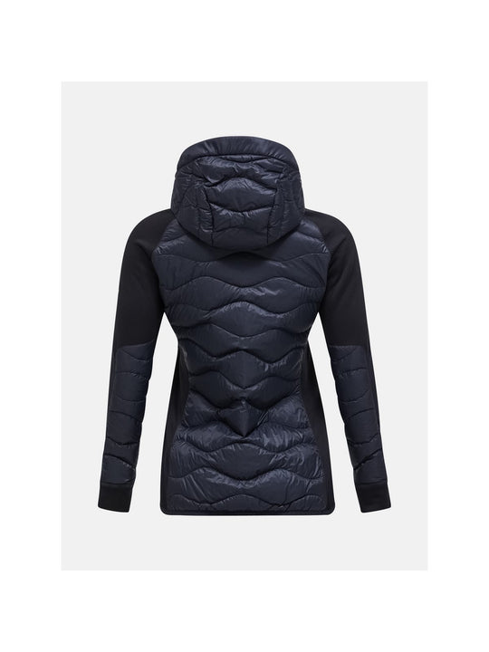 Kurtka puchowa Peak Performance W Helium Down Hybrid Hood czarny - Adventure Sports
