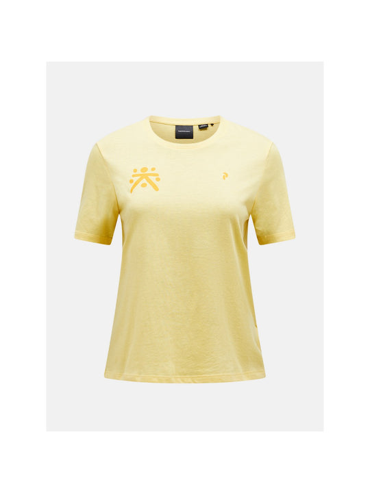 Koszulka PEAK PERFORMANCE Explore Graphic Tee Women żółty - Adventure Sports
