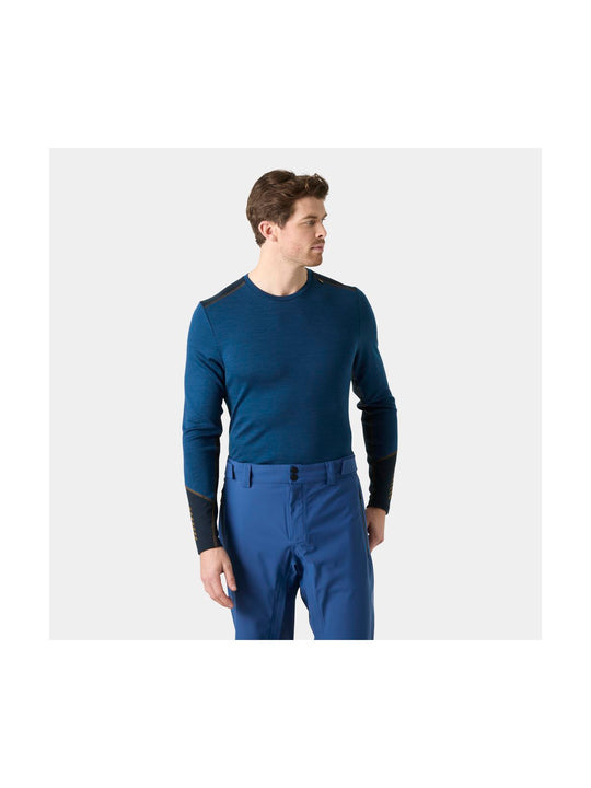 Bielizna termiczna męska HELLY HANSEN LIFA MERINO MIDWEIGHT CREW granatowa
