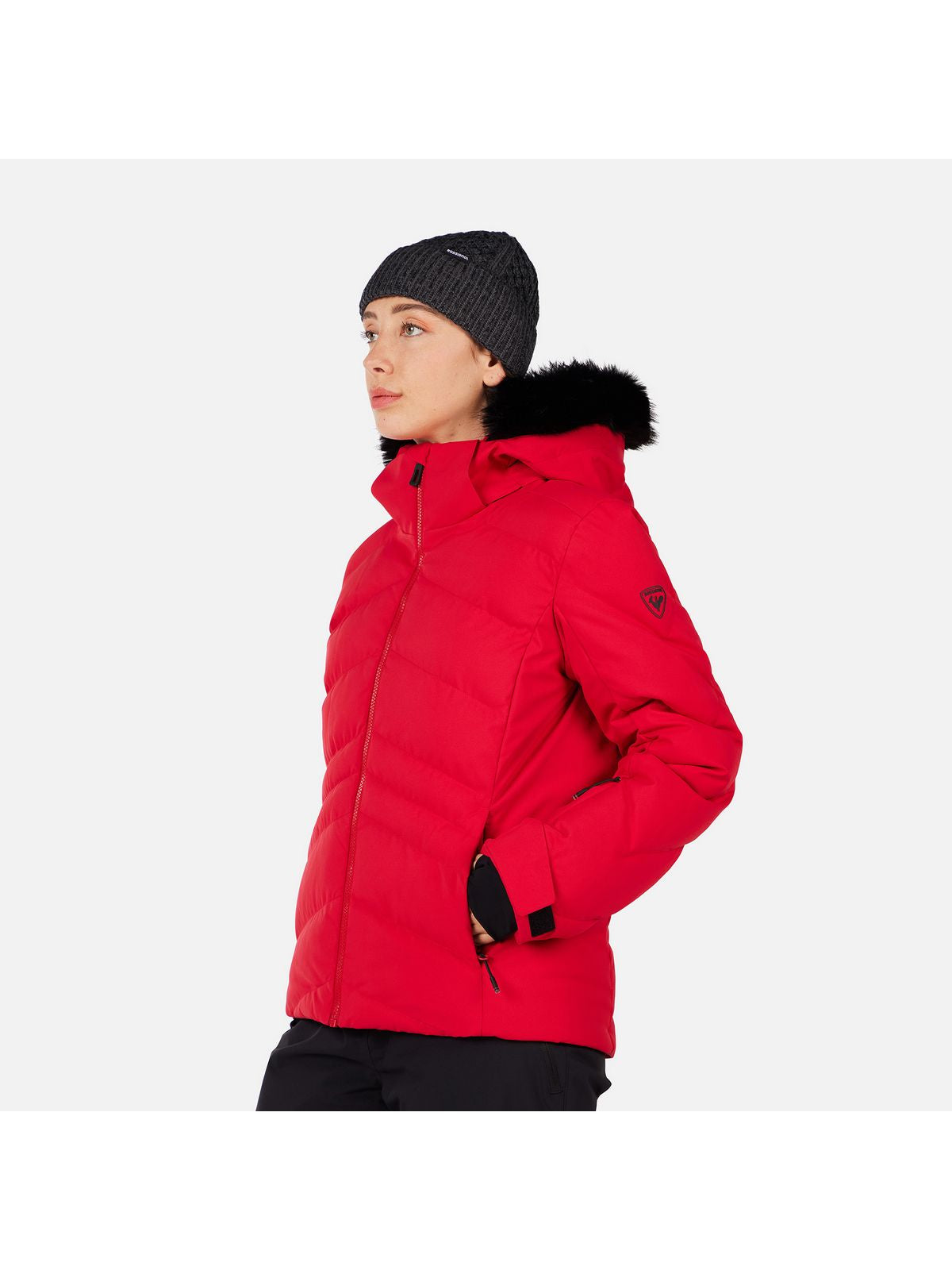 Kurtka narciarska damska ROSSIGNOL W STACI INSULATED JKT czerwona