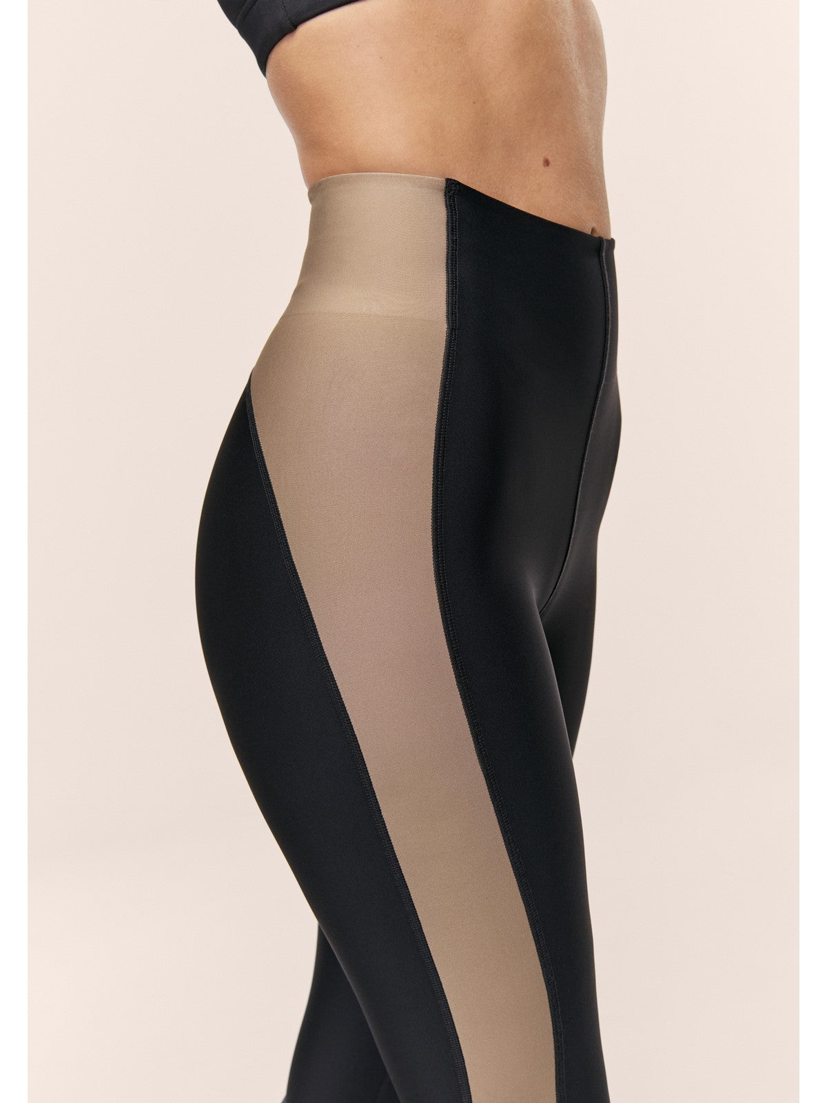 Legginsy treningowe damskie CASALL Shaped Block High Waist Tights kolor czarny