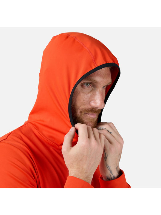 Bluza męska ROSSIGNOL Mid Layer Thin Fz pomarańczowa
