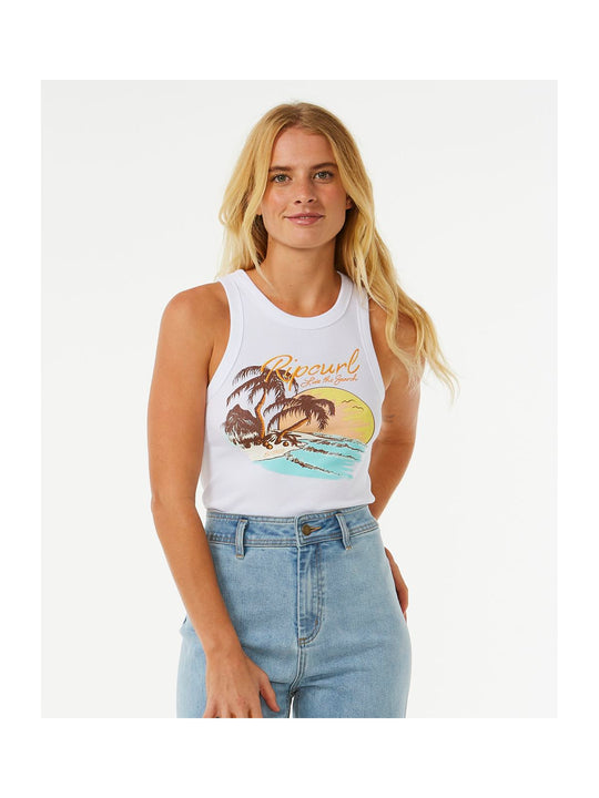 Koszulka RIP CURL Sunset Ribbed Tank czarny - Adventure Sports
