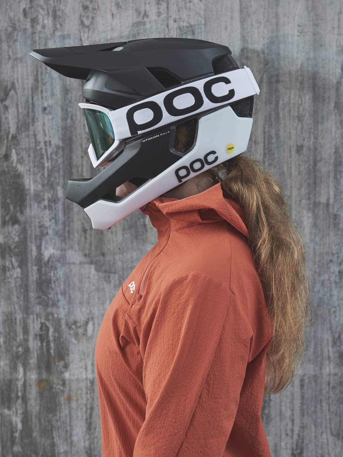 Kask rowerowy POC Otocon Race Mips czarno biały