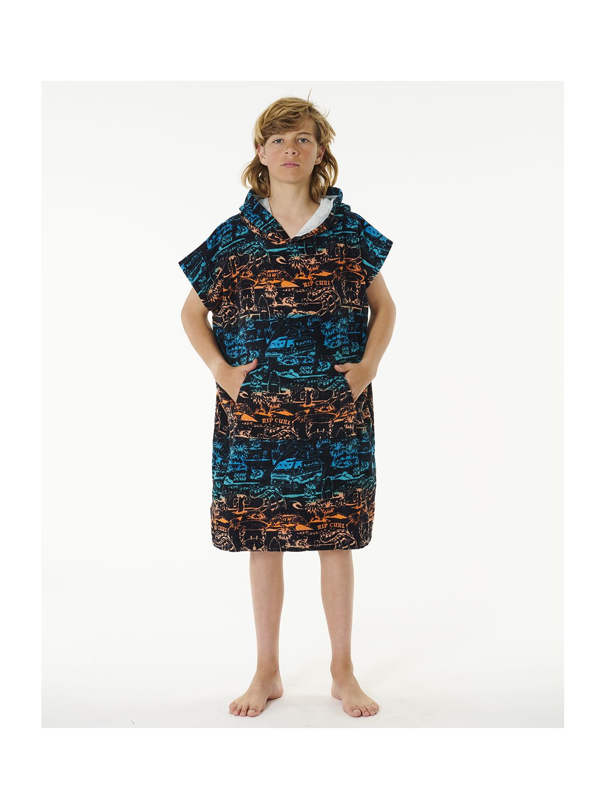 Ponczo RIP CURL Mixed Hooded Towel - Boy niebieski - S - Poncho - Adventure Sports
