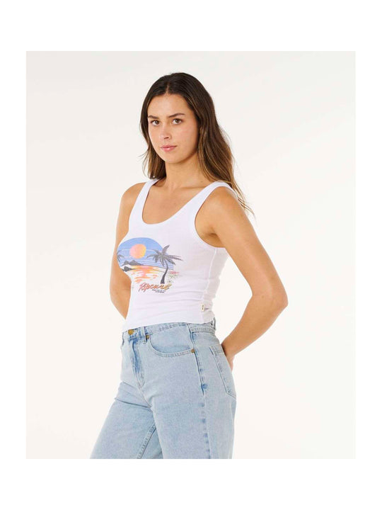 Koszulka damska RIP CURL Hotel Malibu Tank biała
