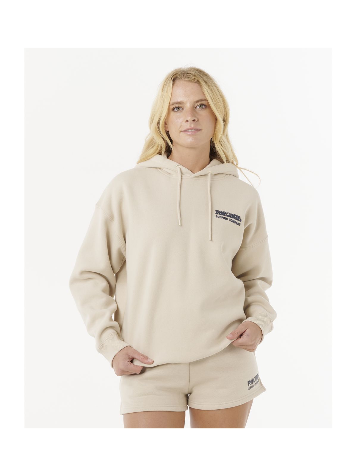 Bluza RIP CURL Surf Puff Heritage Hood beżowa