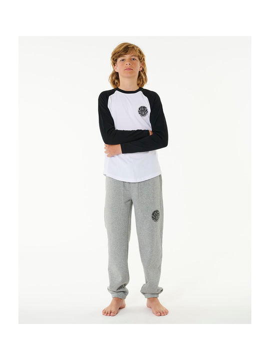 Koszulka chłopięca RIP CURL Wettie Icon Ls Tee -Boy biały
