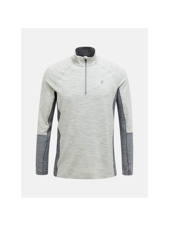Koszulka termiczna męska PEAK PERFORMANCE Magic Half Zip Wool-blend Baselayer Men szara
