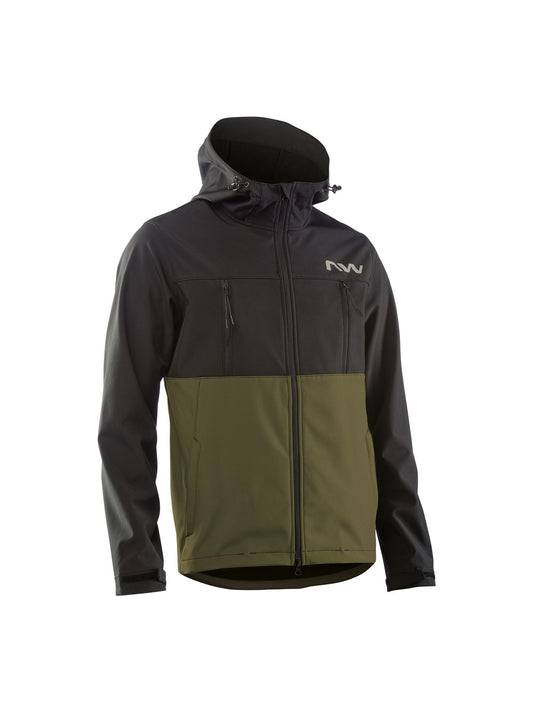 Kurtka rowerowa NORTHWAVE Easy Out Softshell Jacket czarno zielony
