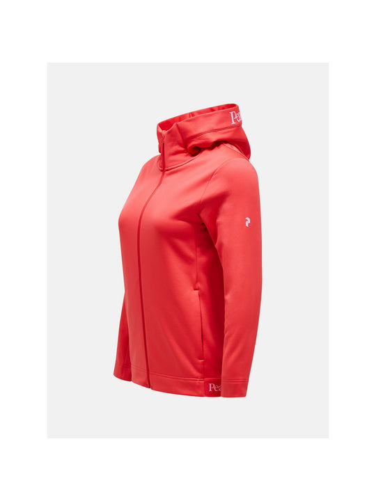 Bluza PEAK PERFORMANCE Rider Tech Zip Hood Women czerwony - Adventure Sports
