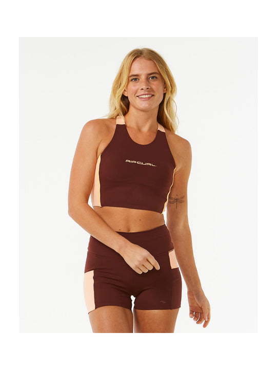 Koszulka RIP CURL Rss Revival Crop brązowy - Adventure Sports

