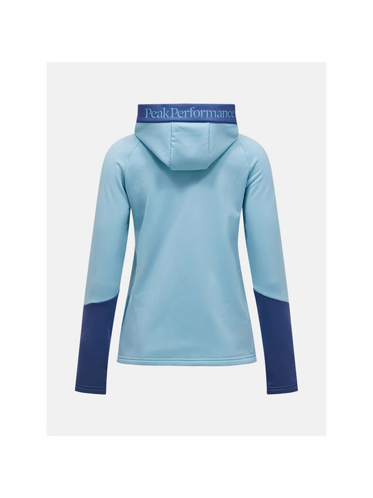 Bluza z kapturem damska PEAK PERFORMANCE Rider Essentials Midlayer Zip Hood niebieska
