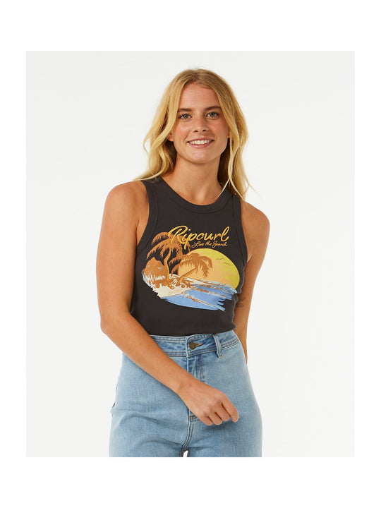 Koszulka RIP CURL Sunset Ribbed Tank biały - Adventure Sports
