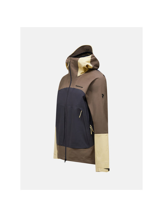 Kurtka narciarska męska PEAK PERFORMANCE Vislight GORE-TEX C-Knit 3L Shell Jacket brązowa
