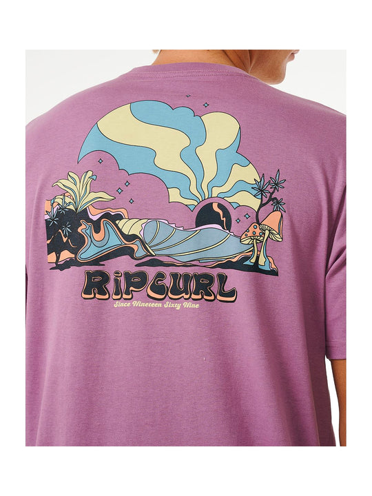 Koszulka RIP CURL Mason Pipeliner Tee fioletowy - Adventure Sports
