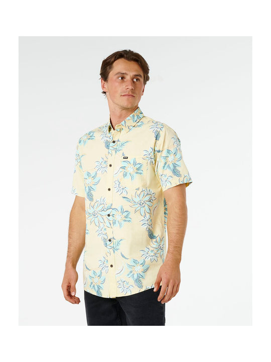Koszula męska RIP CURL Sessions S/S Shirt żółta
