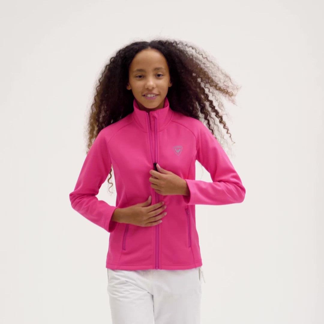 Bluza polarowa dziewczęca ROSSIGNOL Girl Fz Clim różowy - Adventure Sports